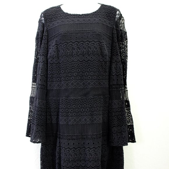 Rebecca Minkoff Lace Eyelet Slit Back Dress Size 10 - Picture 1 of 7